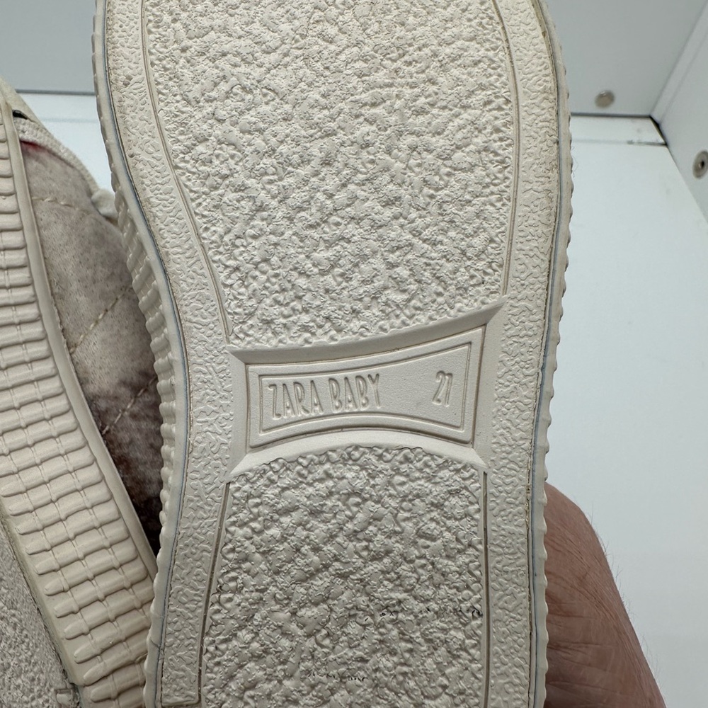 Zara Baby Dream Big Flannel Plaid Sneakers Size EU 21 (US 12-18 Months:EU 20-22) - Picture 8 of 11